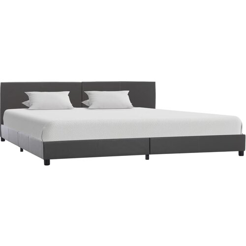  Posteljni okvir sivo umetno usnje 180x200 cm Slike