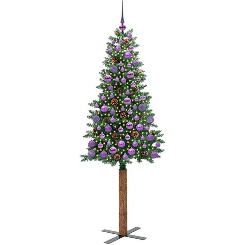 VidaXL Mr&amp;scaron;avo božićno drvce Zelena 180 cm PVC i čvrsto drvo bora Slike