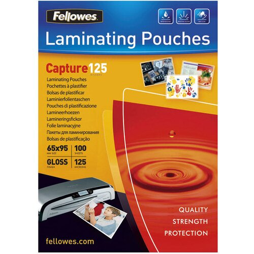 Folija ZA PLASTIFICIRANJE 125MY 65X95MM SJAJNA PK100 FELLOWES 5306702 Cijene