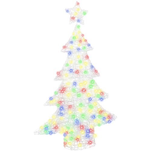 vidaXL Božično drevo med 100 LED večbarvno 120 cm Akril Cene