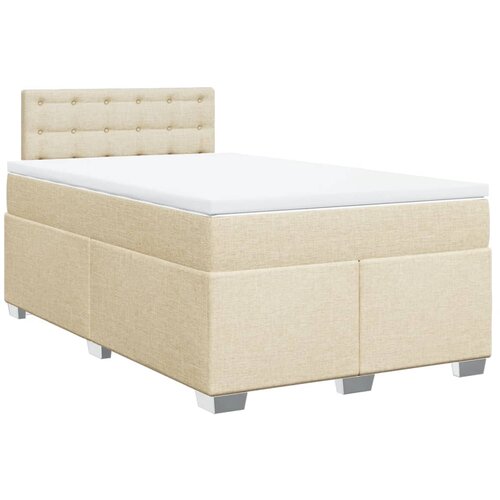 Maison Chic Box spring postelja - Vzmetna postelja z vzmetnico krem 120x200 cm blago SL24400, (21880029) Cene