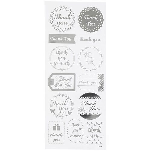  Nalepke Thank You Silver (dekorativne nalepke) Cene