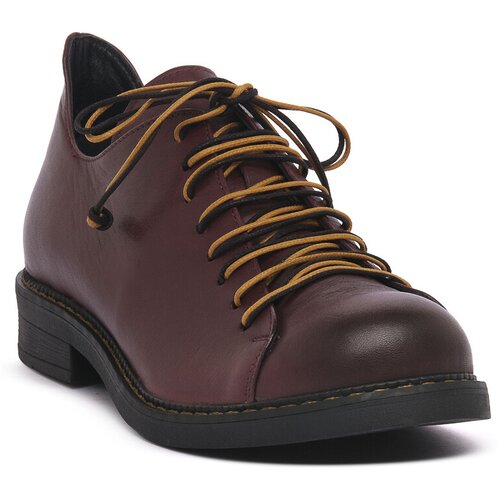 Priv Lab Čevlji Derby STEP NAPPA BORDO Rdeča Slike