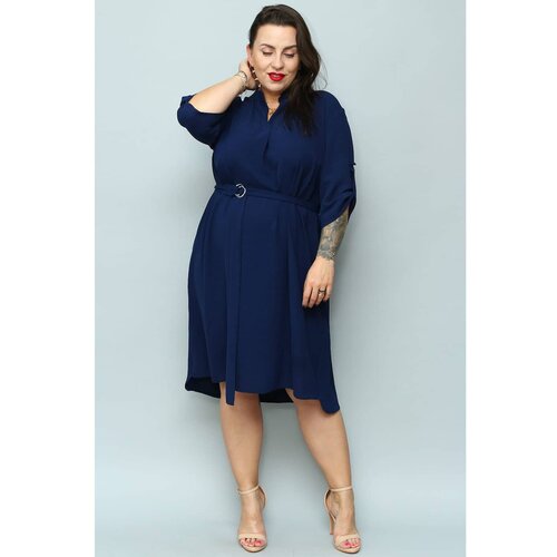 Karko Woman's Dress SA072 Navy Blue Slike