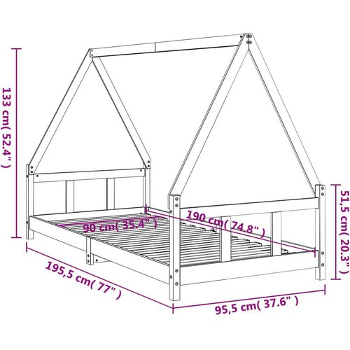  Za dječji krevet 90 x 190 cm od masivne borovine Slike