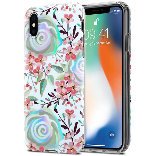 Cadorabo Case, združljiv z Apple z breskovimi cvetovi - za&amp;scaron;čitni pokrov iz silikona TPU s cvetličnim vzorcem, (20565430) Slike