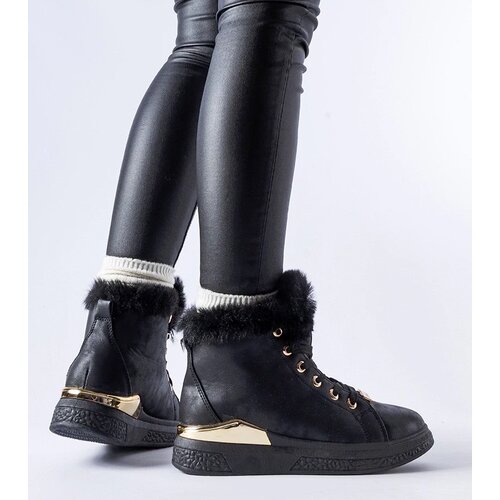 Gemre Black insulated high-top sneakers Pielungo Slike
