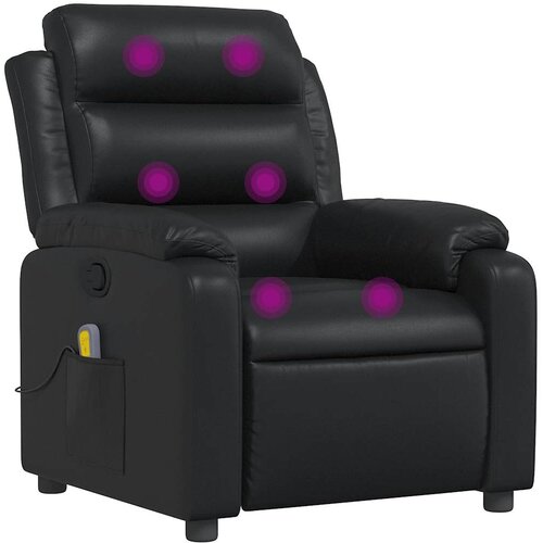 Maison Chic masažni naslanjač - Relax naslanjač črno umetno usnje, (22134277) Cene