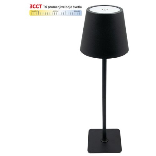MIT.EL Stona lampa M6002-C CRNA 2W IP20 LED TOUCH dimmable + 3CCT 3000-6000K DC5V LED Slike