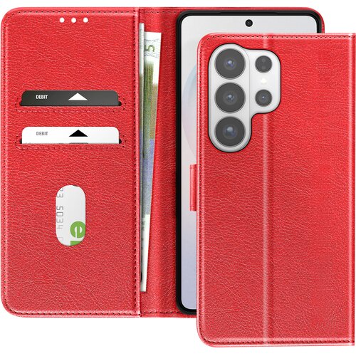 AVIZAR Chesterfield preklopna torbica za Galaxy S26 Ultra s stojalom, Rdeča, (5000306819) Slike