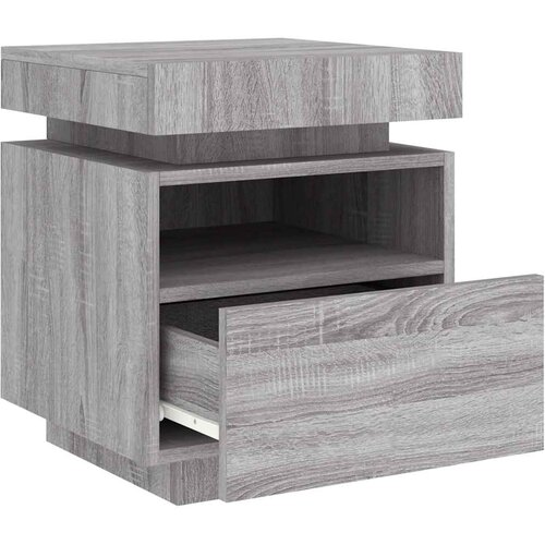  Noćni ormarići s LED svjetlima 2 kom boja hrasta 40x39x48,5 cm Slike