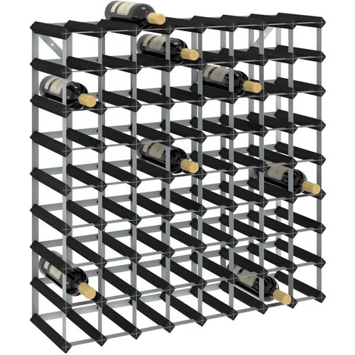 vidaXL stalak za vino za 72 boce crni od masivne borovine Cene
