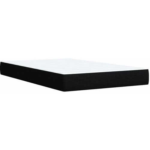  Krevet s oprugama i madracem crni 120 x 200cm od tkanine Slike