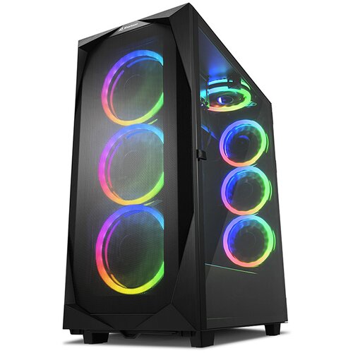 Sharkoon Kući&scaron;te gaming, REV300, RGB, E-ATX, ventilator 3x140mm, 4&times;120 mm Cijene