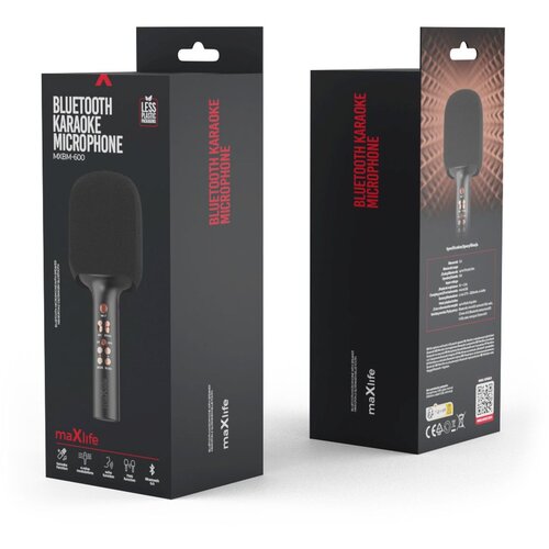 Maxlife Mikrofon sa Bluetooth zvučnikom MXBM-600, crni Cijene