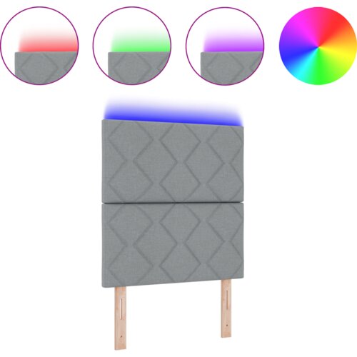 vidaXL LED vzglavnik z diamantnimi bloki svetlo sive barve 80 cm, vzglavnik z diamantnimi bloki svetlo sive barve 160 cm Cene