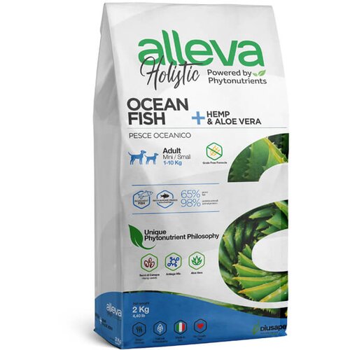 Alleva holistic adult mini ocean fish, hemp & aloe vera - grain free hrana za odrasle pse malih rasa sa okeanskom ribom (2kg, 12kg) 2kg Cene
