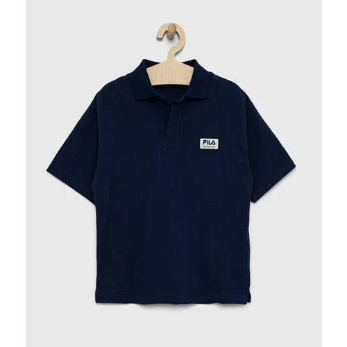Fila Pamučna polo majica boja: tamno plava, s aplikacijom