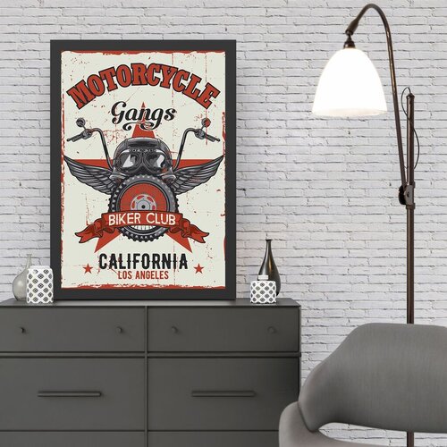 Wallity Uramljena slika Motorcycle Gangs, 55x75 cm Cijene