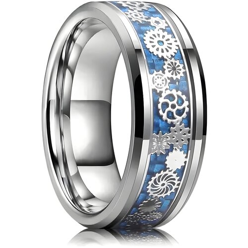 IZMAEL Prstan Wheels - Srebrna / Modra / 59mm Cene