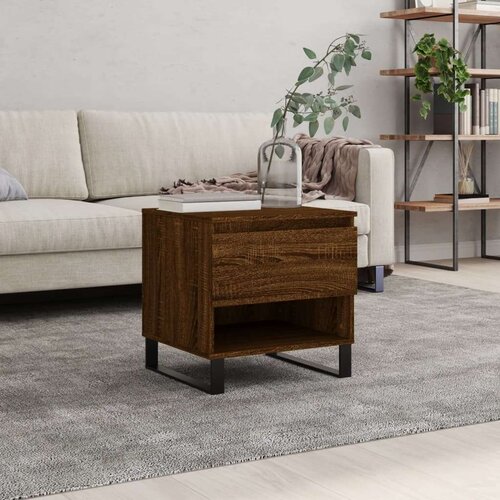  Stolić za kavu smeđa boja hrasta 50x46x50 cm konstruirano drvo Cijene