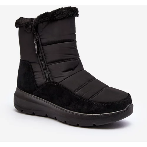 Kesi Women's snow boots with fur black primose
