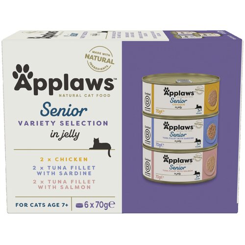  4 + 2 gratis! 6 x 70 g Applaws - Senior Mje&amp;scaron;ovito pakiranje Slike