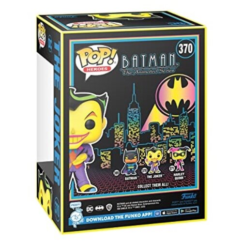Funko set bobble figure dc - batman pop! & tee - the joker (blacklight) - m Cene