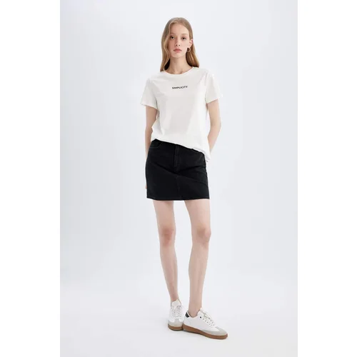 Defacto Regular Fit Jean Mini Skirt