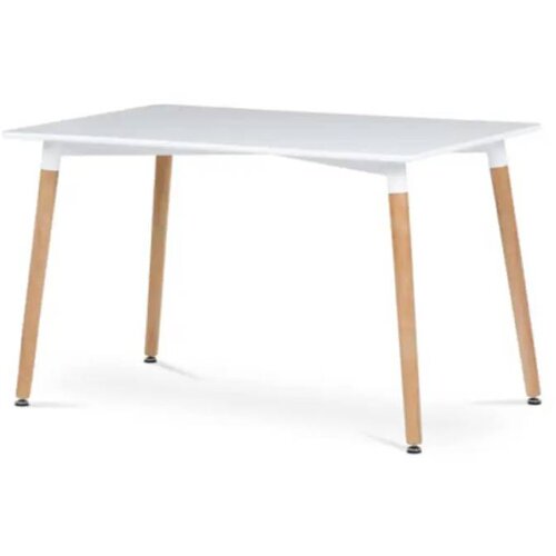LemonPlanet Trpezarijski pravougaoni sto 120x80 cm sa drvenim nogarima beli Lemon 25-KS003 Cene