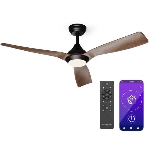 Klarstein Fiji Flow 2 u 1, stropni ventilator, O 132 cm, prigušivo LED svjetlo, daljinski upravljač, upravljanje putem aplikacije, 2 smjera rada Cijene
