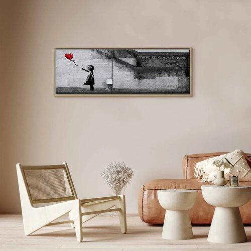  Slika - There is Always Hope (1 Part) Narrow Red 90x30 U prirodnom drvenom okviru Cijene