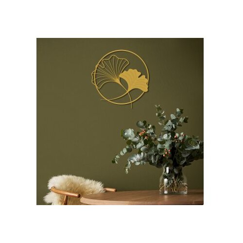 WALLXPERT APT620 Zidna dekoracija List ginka, 49x49cm, zlatna boja Cene