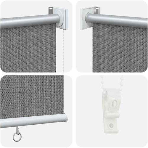  Vanjska roleta 90% blokada UV zraka Svjetlosiva 60 x 230 cm Slike