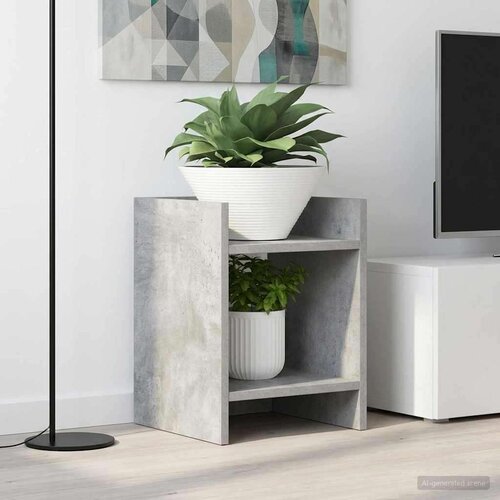  Stalak za biljke s policom 2 pcs Betonsko Siva 30 x 30 x 40 cm Cene