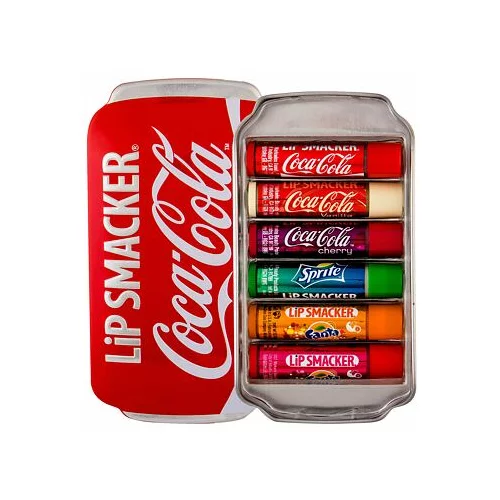 Lip Smacker Coca-Cola Lip Balm darilni set balzam za ustnice 6 x 4 g + škatlica