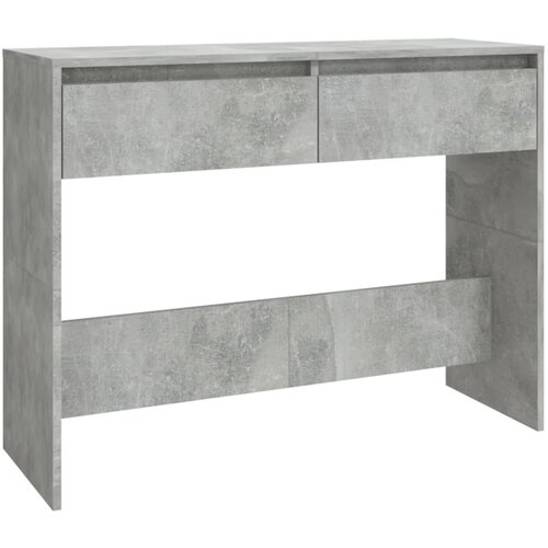 Maison Chic konzolna miza - miza ob steni betonsko siva 100x35x76,5 cm iverna plošča, (21786410) Cene