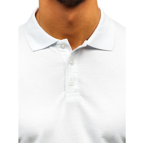 DStreet Elegantna muška polo majica Bolf 9025 - bijela, siva Cene