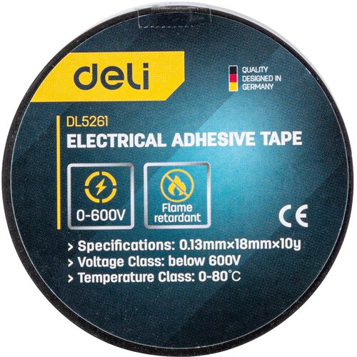 Deli PVC izolir traka crna 18mm x 10m Slike
