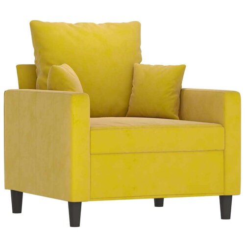  4-dijelni set sofa s jastucima žuti bar&amp;scaron;unasti Slike