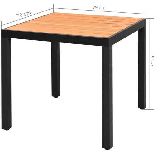In 3-dijelni vrtni blagovaonski set od PVC ratana crno-smeđi Slike