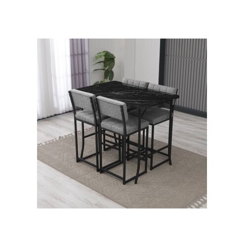 Hanah home Set barskih stolova i stolica, 110 x 70 x 92 cm, 5 dijelova, Siva Cijene