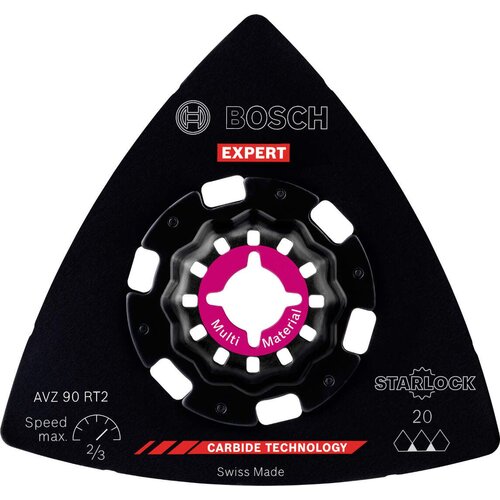 Bosch expert sanding plate avz 90 RT2 multitool list od 90 mm, 10-delni - 2608900046 Slike