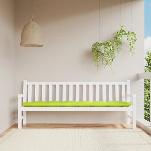 vidaXL Jastuk za vrtnu klupu jarkozeleni 200x50x7 cm od tkanine Oxford Cijene