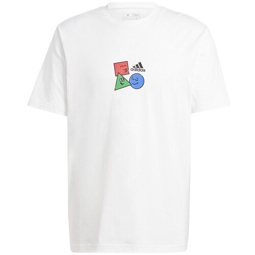 Adidas Majice s kratkimi rokavi Positive T Bela Slike