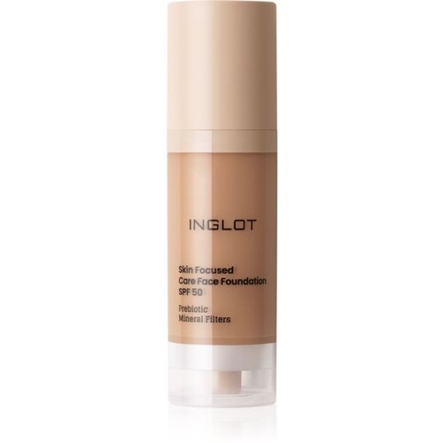 Inglot Skin Focused Care Face Foundation SPF 50 prekrivni tekoči puder SPF 50 odtenek Apricot Tan 30 ml Slike