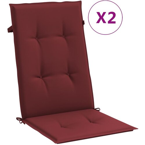 vidaXL Blazina za stol 2 kosa melanž vinsko rdeča 120x50x4 cm blago, (21414741) Cene