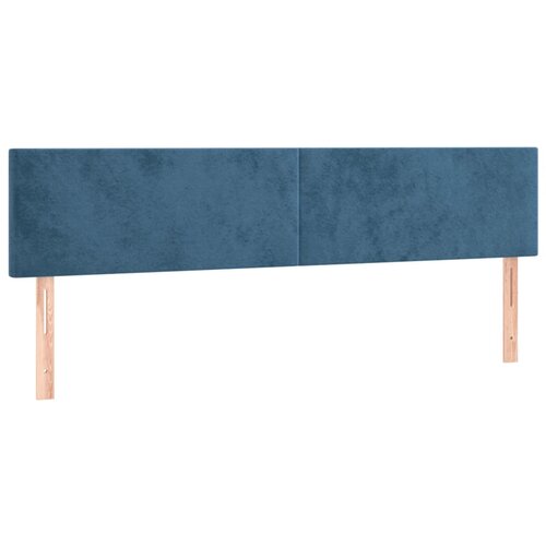 VidaXL Posteljno vzglavje 2 kosa temno modro 100x5x78/88 cm žamet, (20792793) Slike