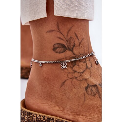 Kesi Women's leg bracelet silver Slike