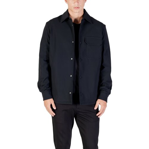 Antony Morato Srajce z dolgimi rokavi REGULAR FIT WITH LOGOED METAL BADGE MMSL00772-FA600297 Črna Cene